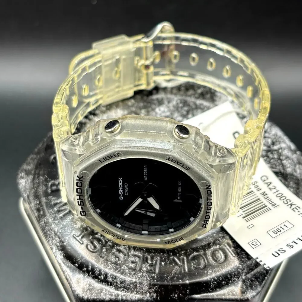 Casio G-Shock GA2100SKE-7A Clear Skeleton Watch NIBWT